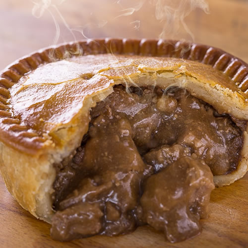 steak pie cut open